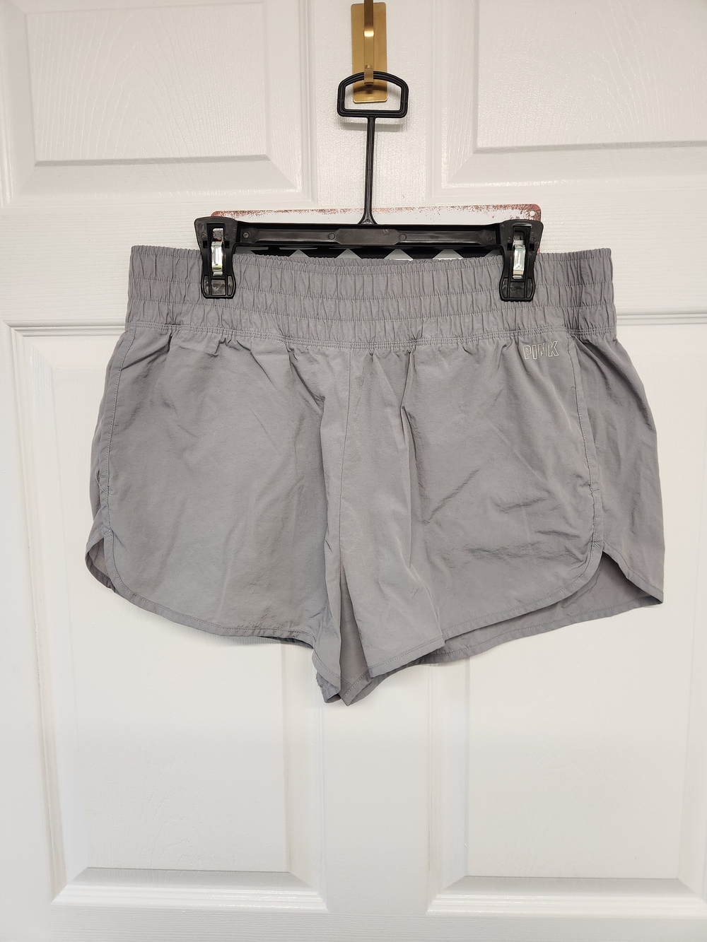 Pink VS Light Gray Women's Athletic Shorts